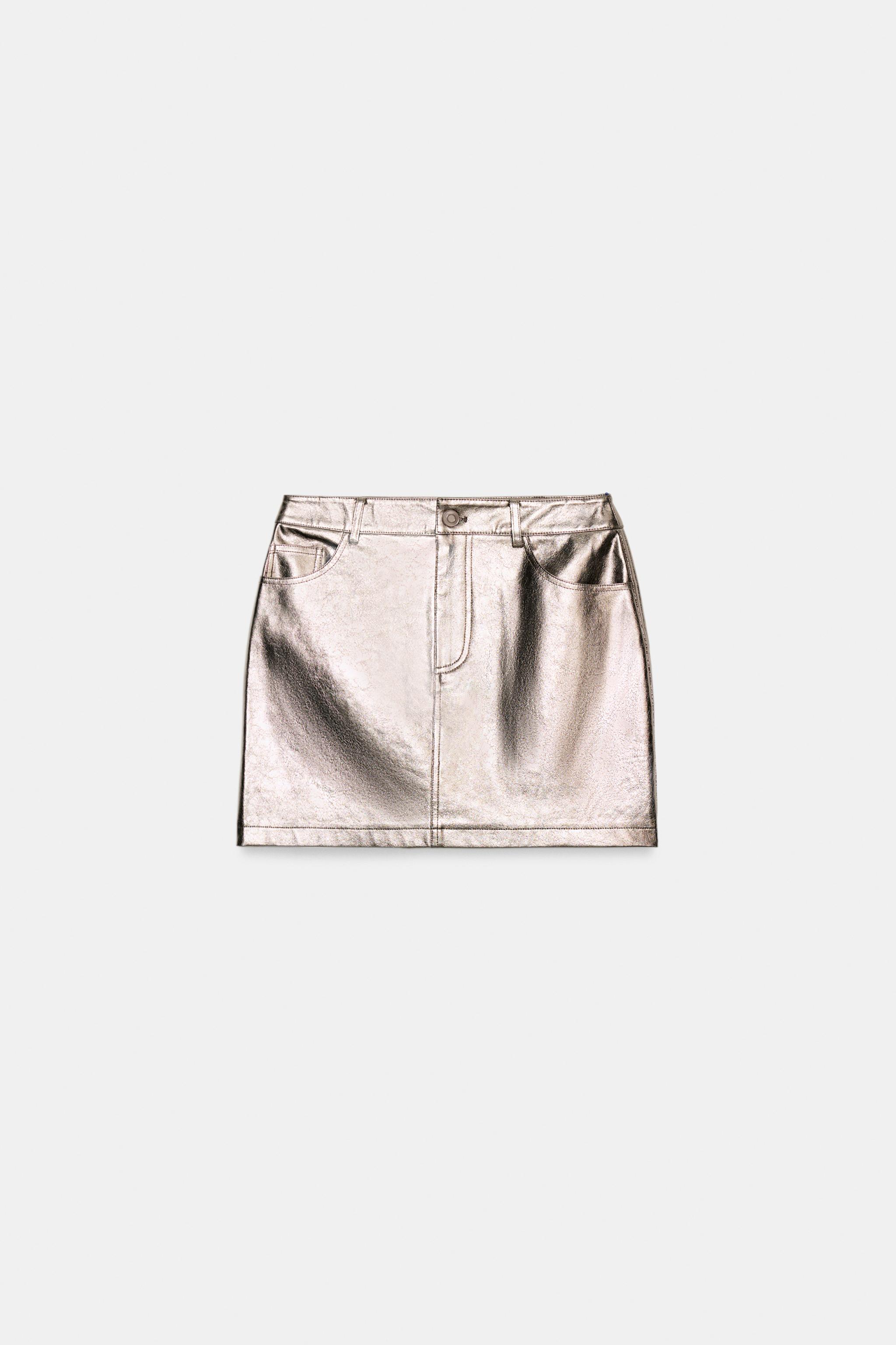 FAUX LEATHER MINI SKIRT